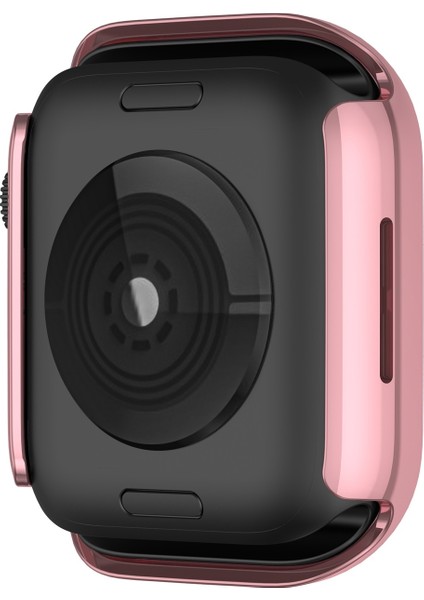 Çift Satırlar Elmas Pc Kılıf Apple Watch Uyumlu Serisi 7 41 mm Gül Pembe (Yurt Dışından)