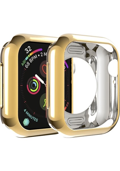Apple Watch Uyumlu Serisi Için 5 & 4 40 mm Kaplama Tpu Yuvarlak Delik Koruyucu Kılıf Altın (Yurt Dışından)