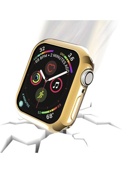 Apple Watch Uyumlu Serisi Için 5 & 4 40 mm Kaplama Tpu Yuvarlak Delik Koruyucu Kılıf Altın (Yurt Dışından)