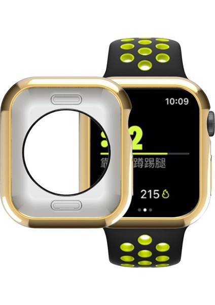 Apple Watch Uyumlu Serisi Için 5 & 4 40 mm Kaplama Tpu Yuvarlak Delik Koruyucu Kılıf Altın (Yurt Dışından)