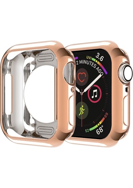 Apple Watch Uyumlu Serisi Için 3 & 2 & 1 38 mm Kaplama Tpu Yuvarlak Delik Koruyucu Koruyucu Kılıf Gül Altın (Yurt Dışından)