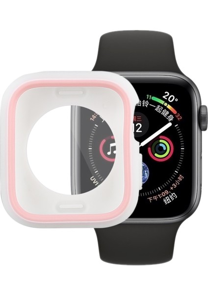 Silikon Tam Kapsama Kılıfı Apple Watch Uyumlu Serisi 5 & 4 40 mm Pembe (Yurt Dışından)