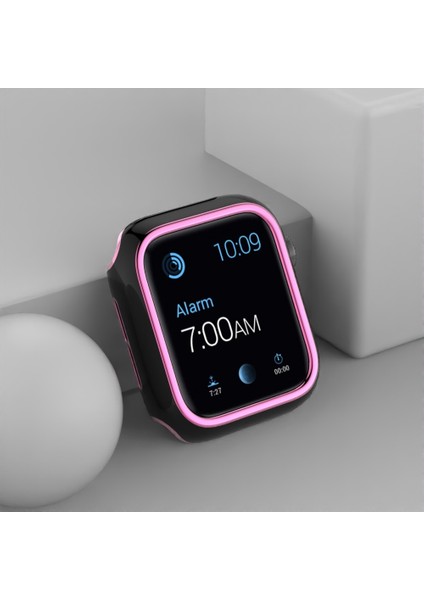 Apple Watch Uyumlu Serisi 3 & 2 & 1 38 mm Siyah Pembe Için 2 Renk Galvanik Pc (Yurt Dışından) fiyatları