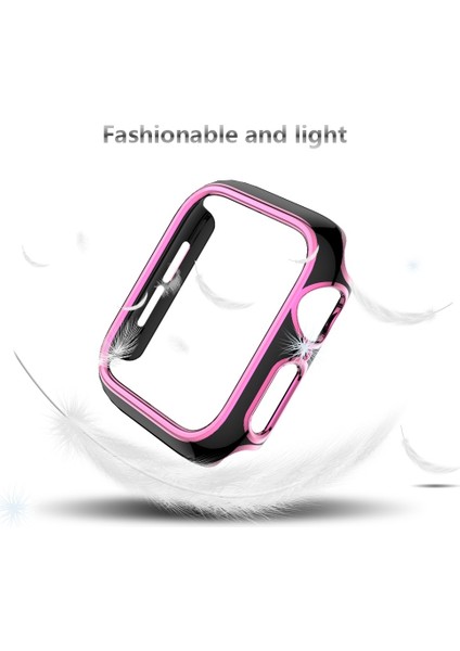 Apple Watch Uyumlu Serisi 3 & 2 & 1 38 mm Siyah Pembe Için 2 Renk Galvanik Pc (Yurt Dışından) fırsatları