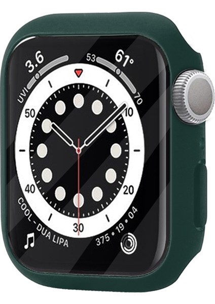Pc Kılıf Temperli Cam Filmi ile Apple Watch Uyumlu Series 7 45 mm Gül Altın (Yurt Dışından)