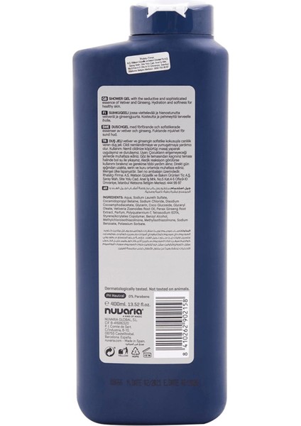 Duş Jeli Enerji Vetiver & Ginseng 400 ml