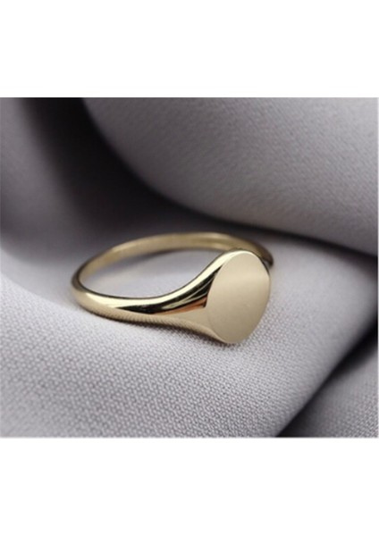 Gümüş Yüzük - Oval Mühür Yüzük 925 Ayar Gümüş Yüzük-Kişiselleştirilebilir Harf Yazılabilir Yüzük