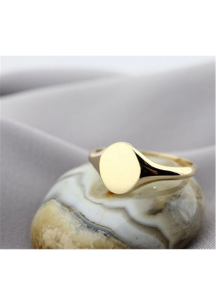 Gümüş Yüzük - Oval Mühür Yüzük 925 Ayar Gümüş Yüzük-Kişiselleştirilebilir Harf Yazılabilir Yüzük indirimleri