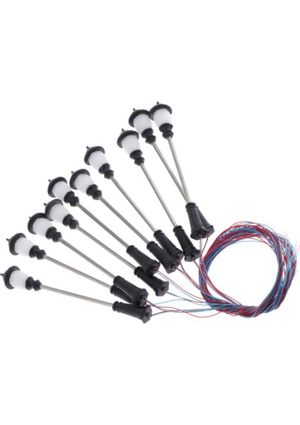 10 Set Ho Model Demiryolu Led'leri Lamppost Lambaları Sokak Işıkları Için 12 V Dollhouse Açık Yard Stil 5 - 7 cm (Yurt Dışından) fırsatları