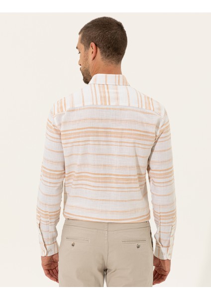 Erkek Safran Slim Fit Uzun Kollu Gömlek 50249727-VR043 indirimleri