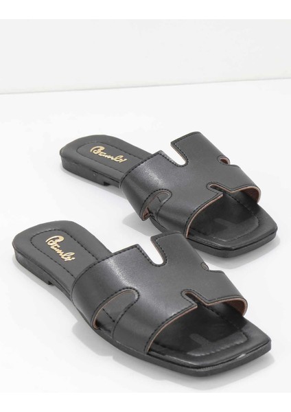 Siyah Kadın Terlik Hafif Malzeme ile Rahat Kullanım