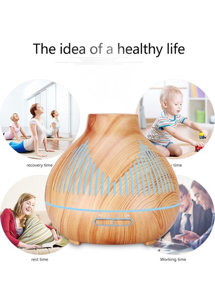 Sisleyici Mist Maker Yağı Difüzör Temel LED Sığ (Yurt Dışından)
