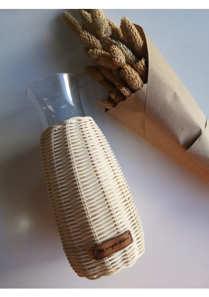 Rattan Bambu Özel Deri Etiketli Vazo modelleri