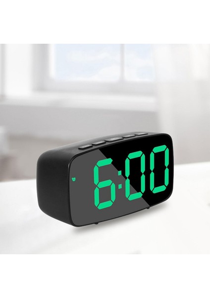 LED Çalar Saat Yatak Odası Ayna Yüzey 2 Seviye Parlaklık Başucu Makyaj Yeşil Işık (Yurt Dışından) fiyatları