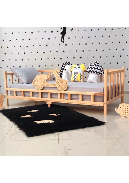 Motosikletli Montessori Yatak Premium Çocuk Karyola fırsatları