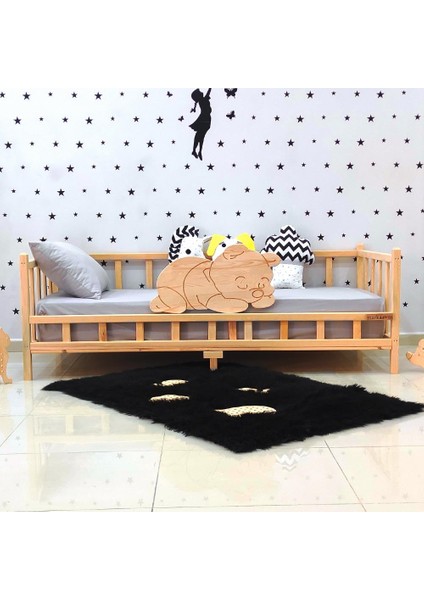 Ayıcıklı Montessori Yatak Ahşap Karyola Bebek Beşiği modelleri