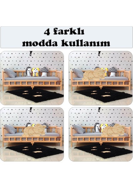 Ayıcıklı Montessori Yatak Ahşap Karyola Bebek Beşiği fiyatları