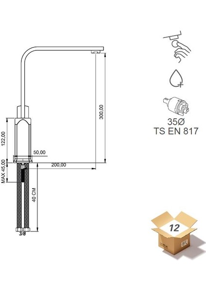 Armatür Side Eviye Bataryası 50497