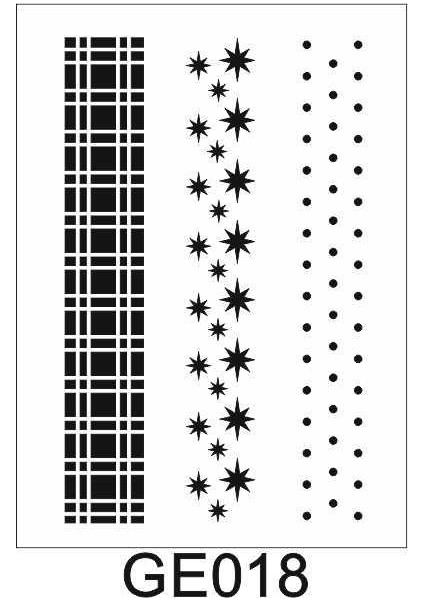 Geometrik Desenler Stencil Şablon 25X35 GE-018