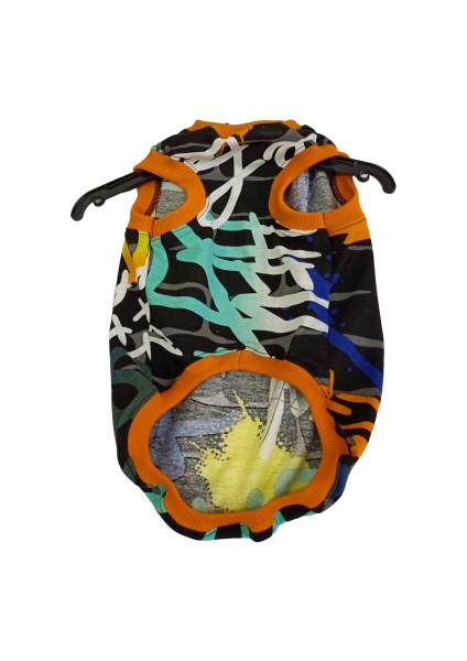 Grafiti Desenli Kedi Kıyafeti Elbisesi