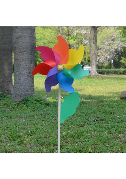 56 cm Gökkuşağı Rüzgar Spinner Açık Yel Değirmeni Fırıldak Bahçe Dekorasyon 56 cm (Yurt Dışından) fiyatları