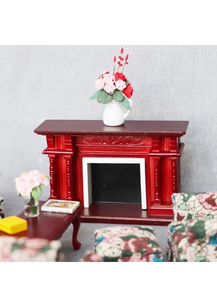 Minyatür Şömine Model Oyuncaklar Freestanding 1:12 Bebekler Ev Mobilya (Yurt Dışından) modelleri