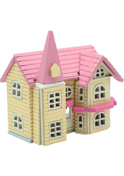 1:12 Ölçekli Dıy Ahşap Dollhouse El Sanatları Minyatür Proje Oyuncak Hediyeler Pembe (Yurt Dışından) fiyatları