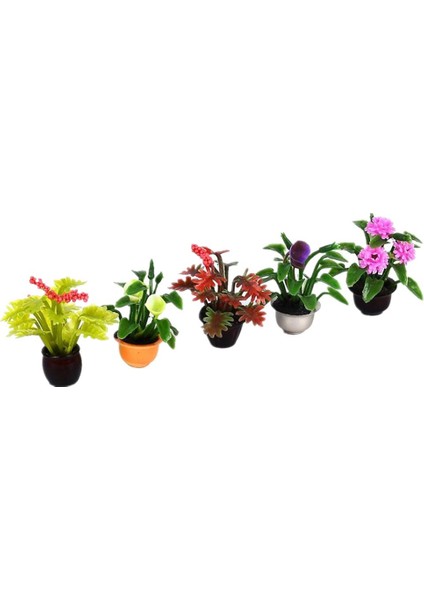 5x Ölçekli Mini Dollhouse Minyatür Saksı Modeli Ev Ofis Dekor 1:20 (Yurt Dışından)