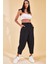 Siyah Beli Lastikli Slouchly Pantolon 2YXK5-46168-02 5