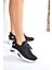 Siyah/beyaz Triko Kumaş Kadın Spor Ayakkabı M702006204 5