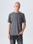 Erkek Sıfır Yaka Basıc Kısa Kol Regular Antrasit T-shırt 4