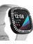 For Fitbit Versa 3 / Versa Sense Double Row Plating Diamonds Pc Protective Case(Black) (Yurt Dışından) 3