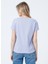222 LCF 242010 Bisiklet Yaka Normal Kalıp Baskılı Lila Kadın T-Shirt 4
