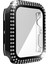 Çift Sıra Elmas Pc + Temperli Cam Saat Kılıf Apple Watch Uyumlu Serisi 3 & 2 & 1 38 mm Siyah (Yurt Dışından) 2