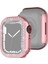 Çift Satırlar Elmas Pc Kılıf Apple Watch Uyumlu Serisi 7 41 mm Gül Pembe (Yurt Dışından) 1