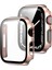 Çerçeve + Temperli Cam Koruyucu Kılıf Apple Watch Uyumlu Series 7 41 mm Gül Altın (Yurt Dışından) 1