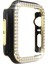 Çift Sıra Elmas 2 Renkli Elmalı Pc Saat Kılıf Apple Watch Uyumlu Serisi 3 & 2 & 1 38 mm Siyah + Altın (Yurt Dışından) 2