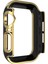 Çift Sıra Elmas 2 Renkli Elmalı Pc Saat Kılıf Apple Watch Uyumlu Serisi 3 & 2 & 1 38 mm Siyah + Altın (Yurt Dışından) 3