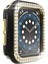 Çift Sıra Elmas 2 Renkli Elmalı Pc Saat Kılıf Apple Watch Uyumlu Serisi 3 & 2 & 1 38 mm Siyah + Altın (Yurt Dışından) 4
