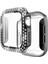 Çift Satırlar Elmas Pc Kılıf Temperli Cam Filmi ile Apple Watch Uyumlu Serisi 6 & Se & 5 & 4 40 mm Gül Altın (Yurt Dışından) 3
