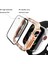 Çift Satırlar Elmas Pc Kılıf Temperli Cam Filmi ile Apple Watch Uyumlu Serisi 6 & Se & 5 & 4 40 mm Gül Altın (Yurt Dışından) 4