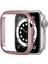 Pc Kılıf Temperli Cam Filmi ile Apple Watch Uyumlu Series 7 45 mm Gül Altın (Yurt Dışından) 1