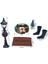 5 x Mini Dollhouse Xmas Çelenk Ağacı Mobilya Ağacı Duvar Dekorasyonu Için Accs (Yurt Dışından) 5