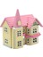 1:12 Ölçekli Dıy Ahşap Dollhouse El Sanatları Minyatür Proje Oyuncak Hediyeler Pembe (Yurt Dışından) 2