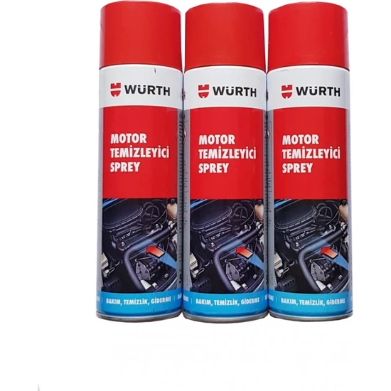 Würth Hızlı Motor Temizleme Spreyi 500 ml 3'lü Set