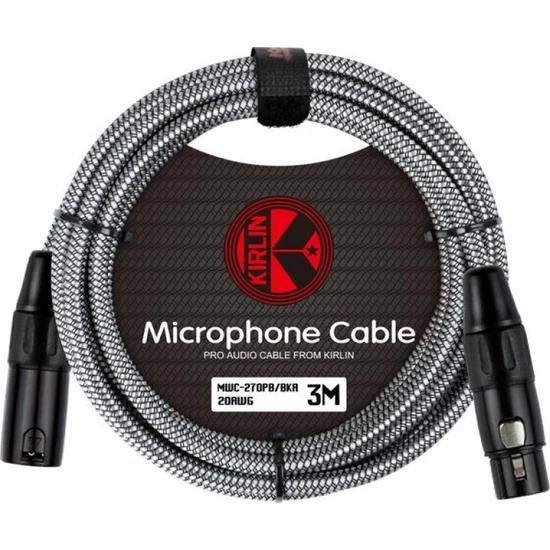 Kirlin MWC-270PB 3 Metre Örgülü Mikrofon Kablosu