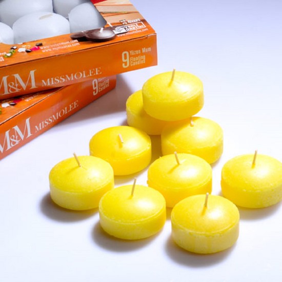 Üzüm Yaprağı 9�lu Yüzen Mum Fiyatı Taksit Seçenekleri