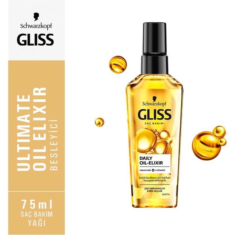 Gliss Ultimate Oil Elixir Saç Bakım Yağı 75 ml