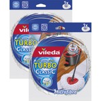 Vileda Turbo Easy Wring & Clean Mop Yedeği Dayanıklı Mikrofiber Temizlik Başlığı 2'li Set