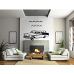 Sticker Masters Sticker Master Vintage Car Wander Duvar Sticker Oto Motor Pc Etiket